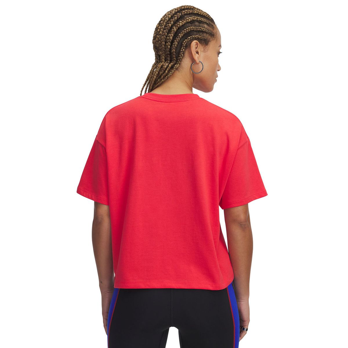 UNDER ARMOUR - Polera Manga Corta Ua Project Rock Boxy Crop Rojo Para UNDER ARMOUR