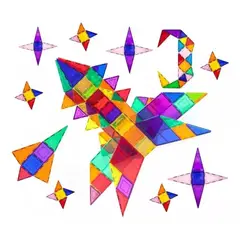 MUNDO MAGIA - Juego De Bloques De Construcción Magnéticos 3d 60 Piezas