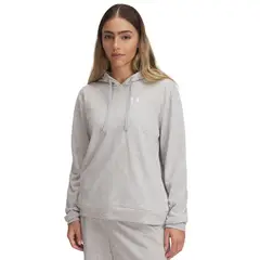 UNDER ARMOUR - Polerón Ua Rival Terry Gris Para Mujer UNDER ARMOUR.-