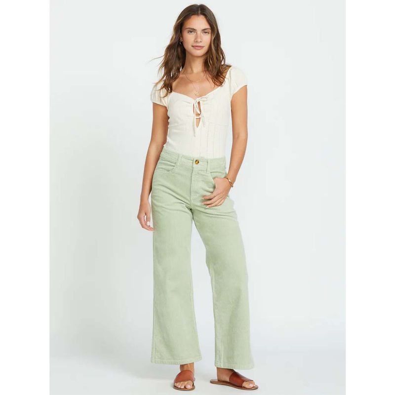 BILLABONG - Pantalón Mujer Be Free Cotelé Verde Billabong BILLABONG