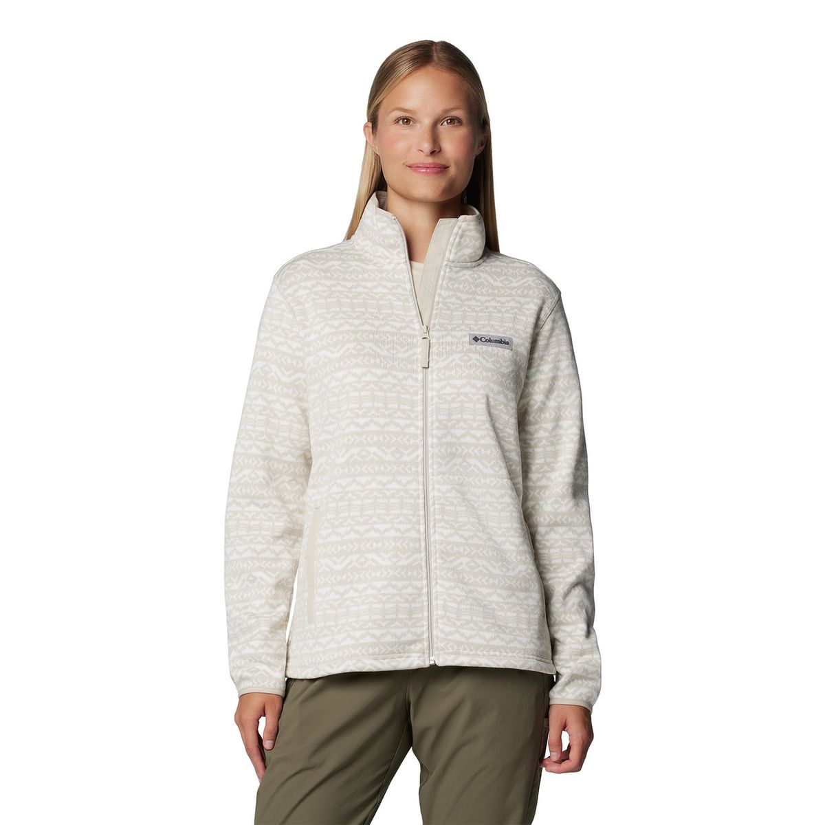 COLUMBIA - Polar Mujer Sweater Weather Full Zip Blanco COLUMBIA