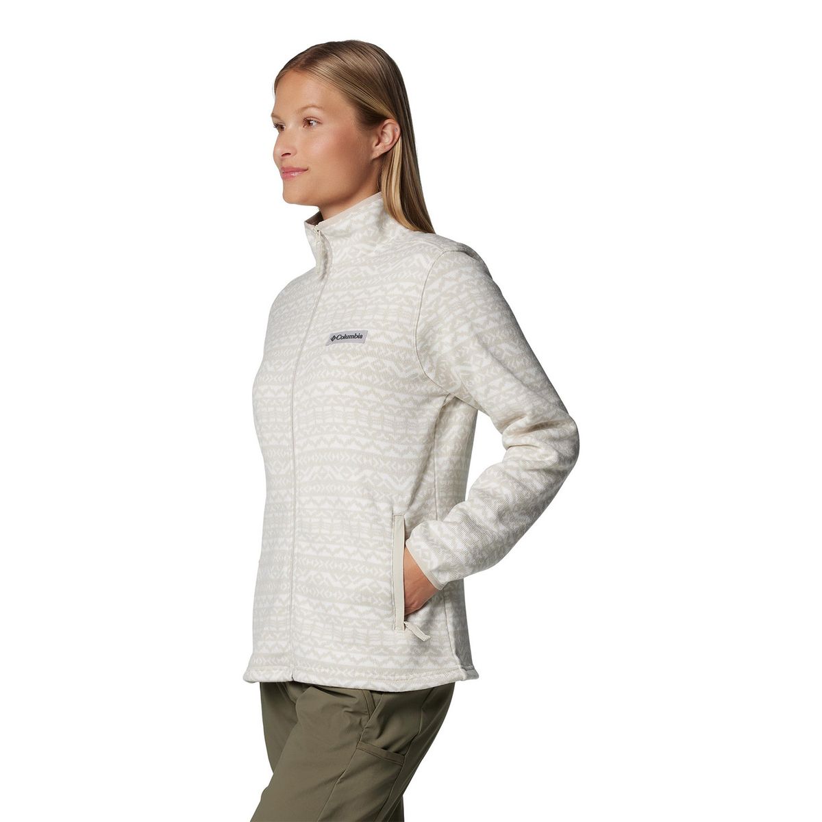 COLUMBIA - Polar Mujer Sweater Weather Full Zip Blanco COLUMBIA