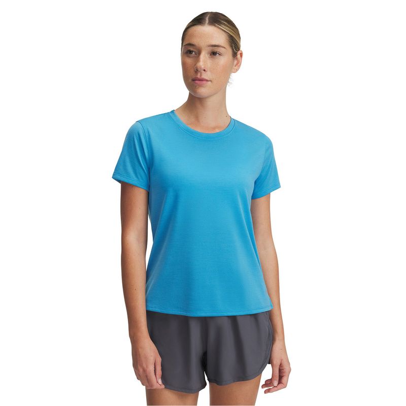 UNDER ARMOUR - Polera Manga Corta Azul Streaker Mujer UNDER ARMOUR