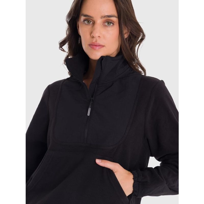 BSOUL - Polar Mujer Mid Zip Negro BSOUL