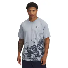UNDER ARMOUR - Polera Manga Corta Ua Tech Fade Azul Para Hombre UNDER ARMOUR.-