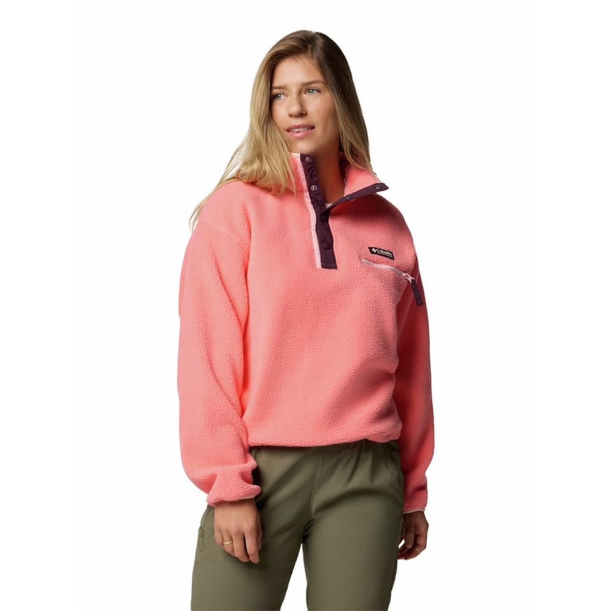 COLUMBIA - Polar Mujer Helvetia Snap Fleece Rosado COLUMBIA