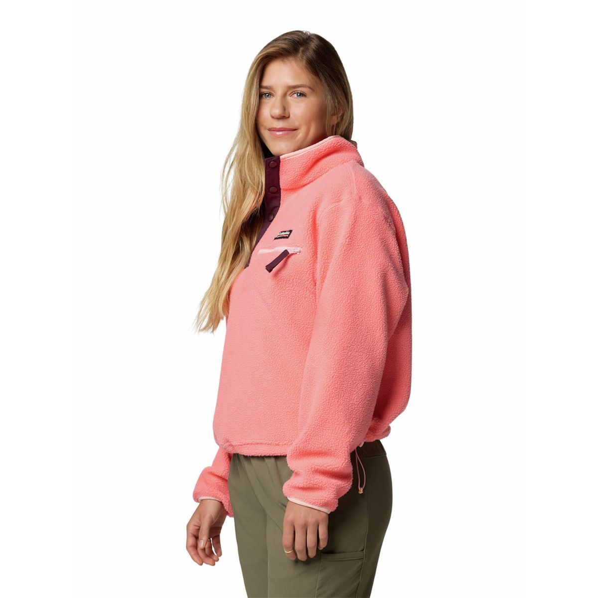 COLUMBIA - Polar Mujer Helvetia Snap Fleece Rosado COLUMBIA