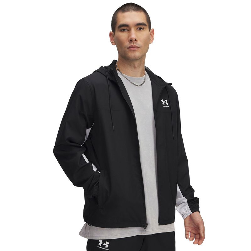 UNDER ARMOUR - Cortaviento Ua Rival Woven Windbreaker Negro Para Hombr UNDER ARMOUR