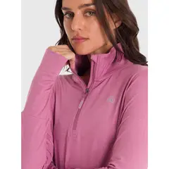 BSOUL - Polerón Mujer Half Zip Rosado