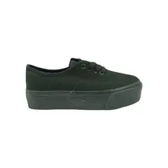 HERIEL - Zapatilla Negra Plataforma Mujer.