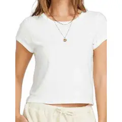 BILLABONG - Polera Manga Corta Mujer Daily Blanca