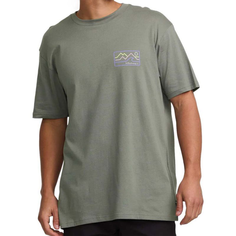 BILLABONG - Polera Manga Corta Hombre Range ADiv Gris Billabong BILLABONG