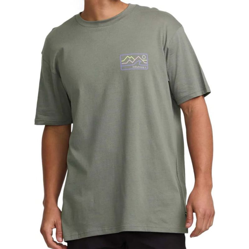 BILLABONG - Polera Manga Corta Hombre Range ADiv Gris Billabong BILLABONG