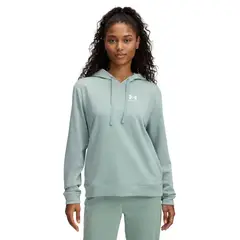 UNDER ARMOUR - Polerón Ua Rival Terry Verde Para Mujer