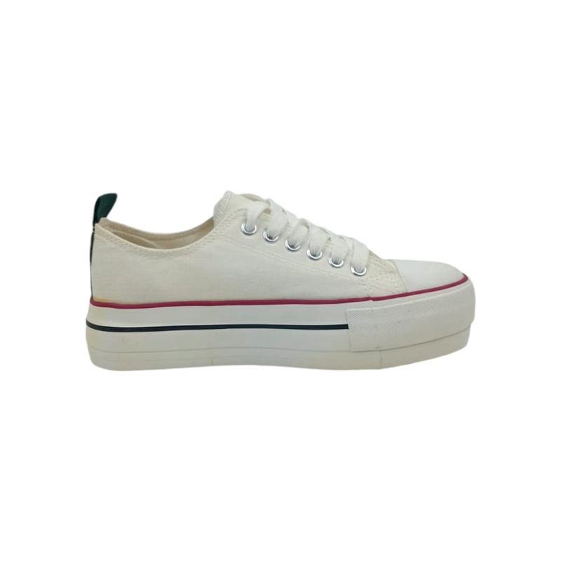 HERIEL - Zapatilla Blanca Plataforma Mujer