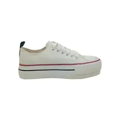HERIEL - Zapatilla Blanca Plataforma Mujer