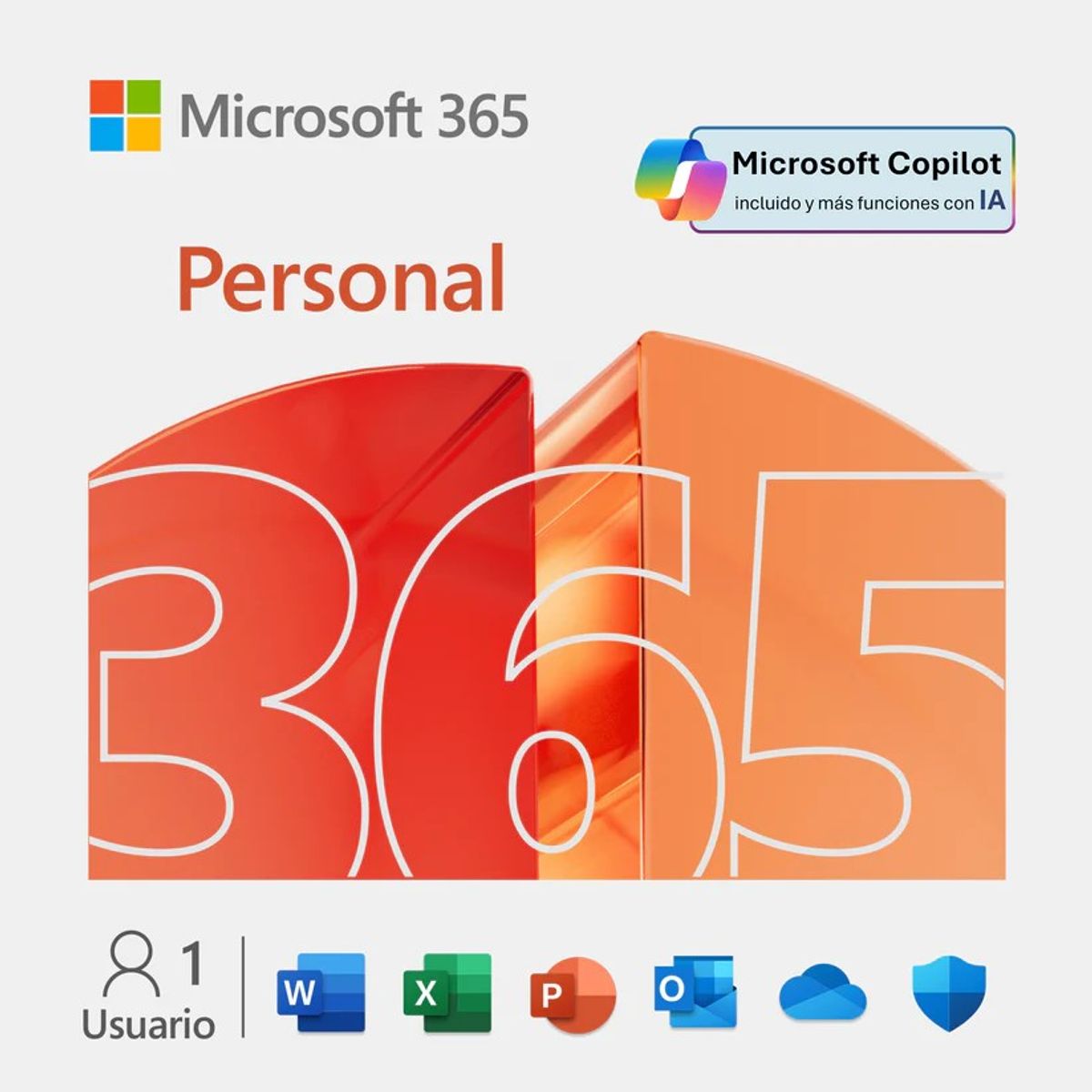 MICROSOFT - Licencia Microsoft 365 Personal 1 Año (Office Nueva Versión con Copilot)