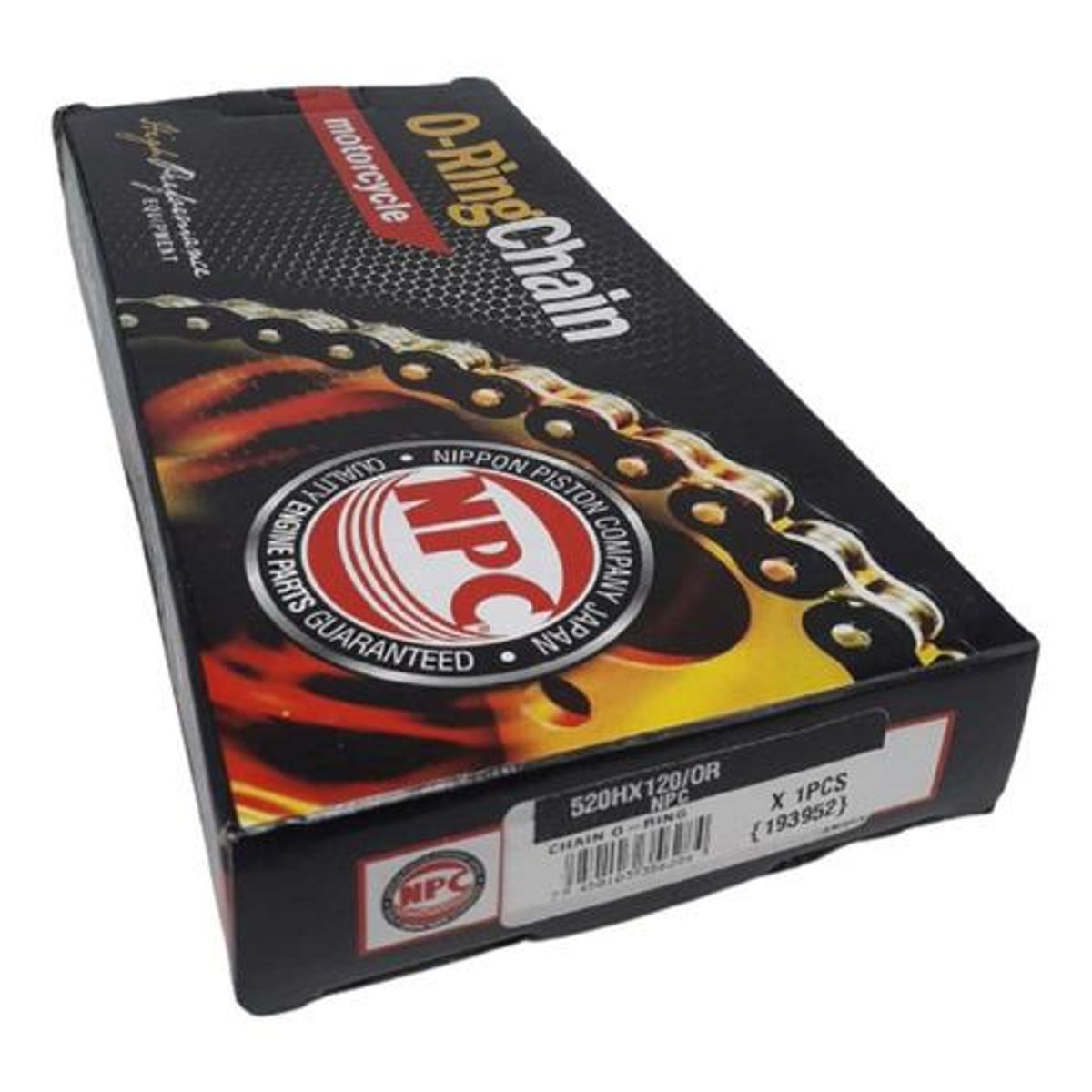 GENERICO - Cadena Moto O-ring 520 X 120 Npc - Negro