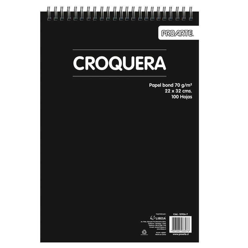 PROARTE - Croquera Proarte 22X32cm 100hjs