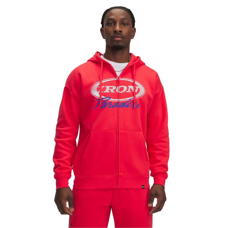 UNDER ARMOUR - Polerón Project Rock Icon fl Rojo hombre UNDER ARMOUR.-