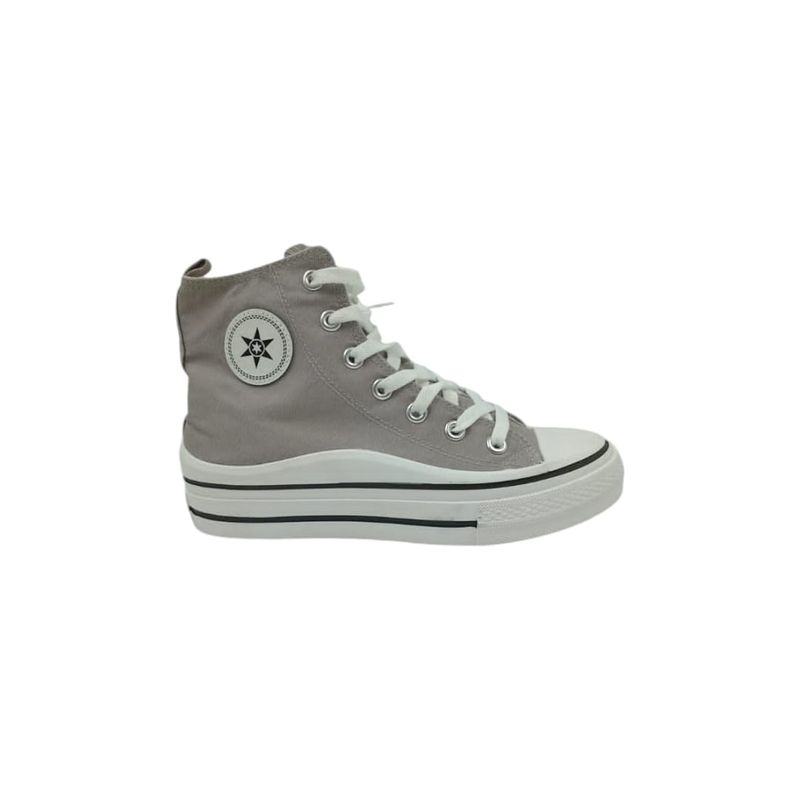 HERIEL - Zapatilla Gris Plataforma Mujer