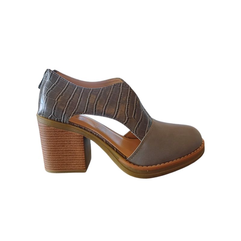 HERIEL - Zapato Gris Taco Mujer