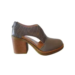HERIEL - Zapato Gris Taco Mujer