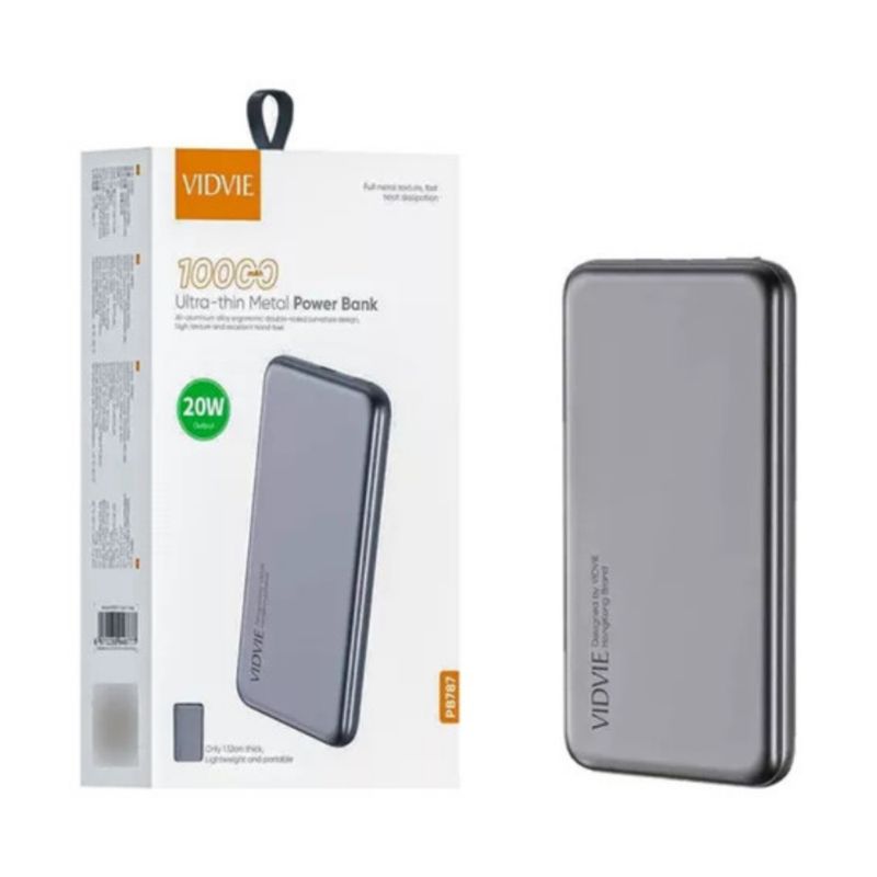 GENERICO - Cargador Vidvie Power Bank Ultra Rápida Aluminio 10.000 Mah