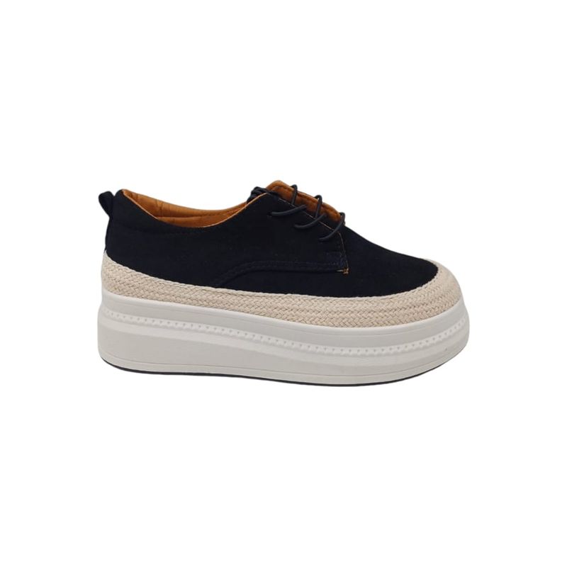 HERIEL - Zapatilla Negra Plataforma Mujer