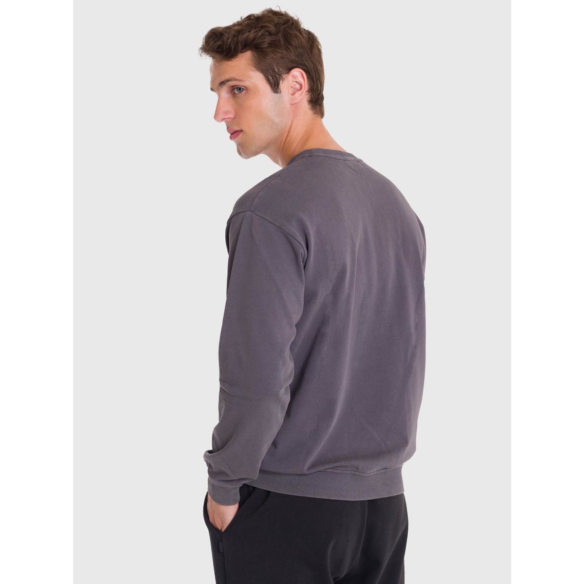 BSOUL - Polerón Hombre Terry Crew Gris BSOUL