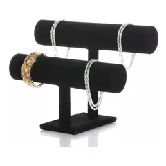 GENERICO - Exhibidor Mostrario Doble Tubo Pulsera Relojes Terciopelo