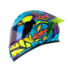 SHAFT - CASCO MOTO 526SP EVO DANO AZUL INTEGRAL.