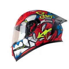 SHAFT - CASCO MOTO 526SP EVO DANO ROJO AZUL INTEGRAL.