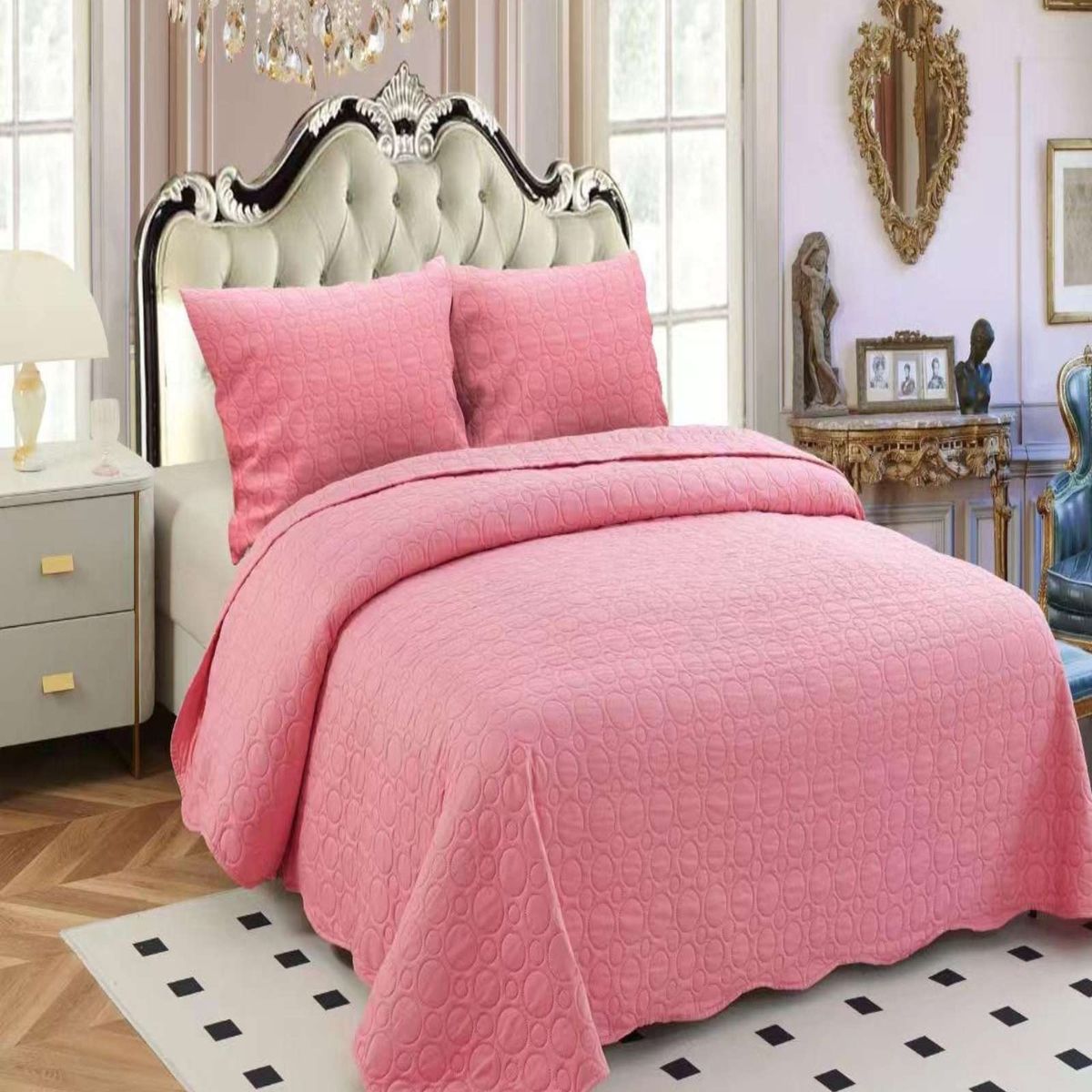 GENERICO - COBERTOR QUILT DE VERANO UNICOLOR KING - SUPER KING