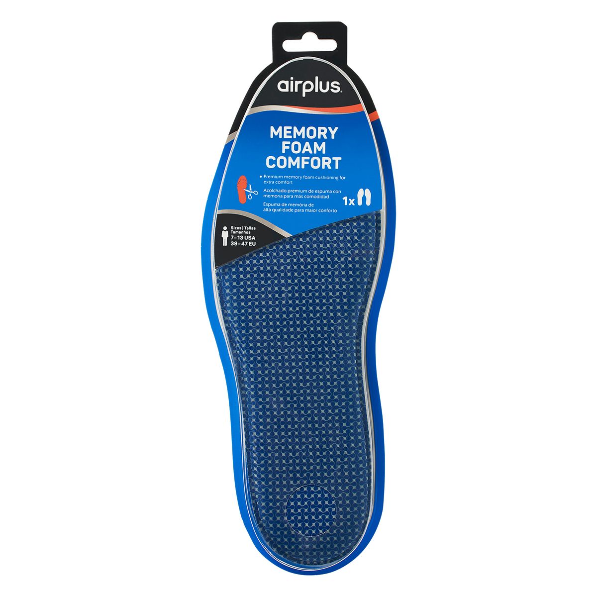 AIRPLUS - PLANTILLA MEMORY FOAM COMFORT HOMBRE TALLA 40-46 RECORTABLE