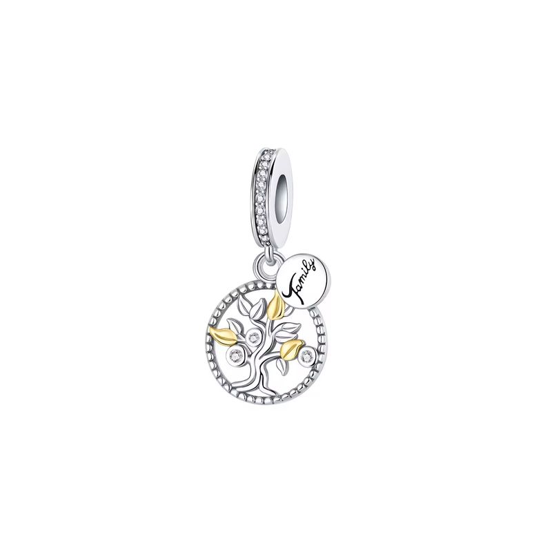 SILVER HEART - Charm Árbol de la Vida y Familia en Plata Fina 925 SILVER HEART