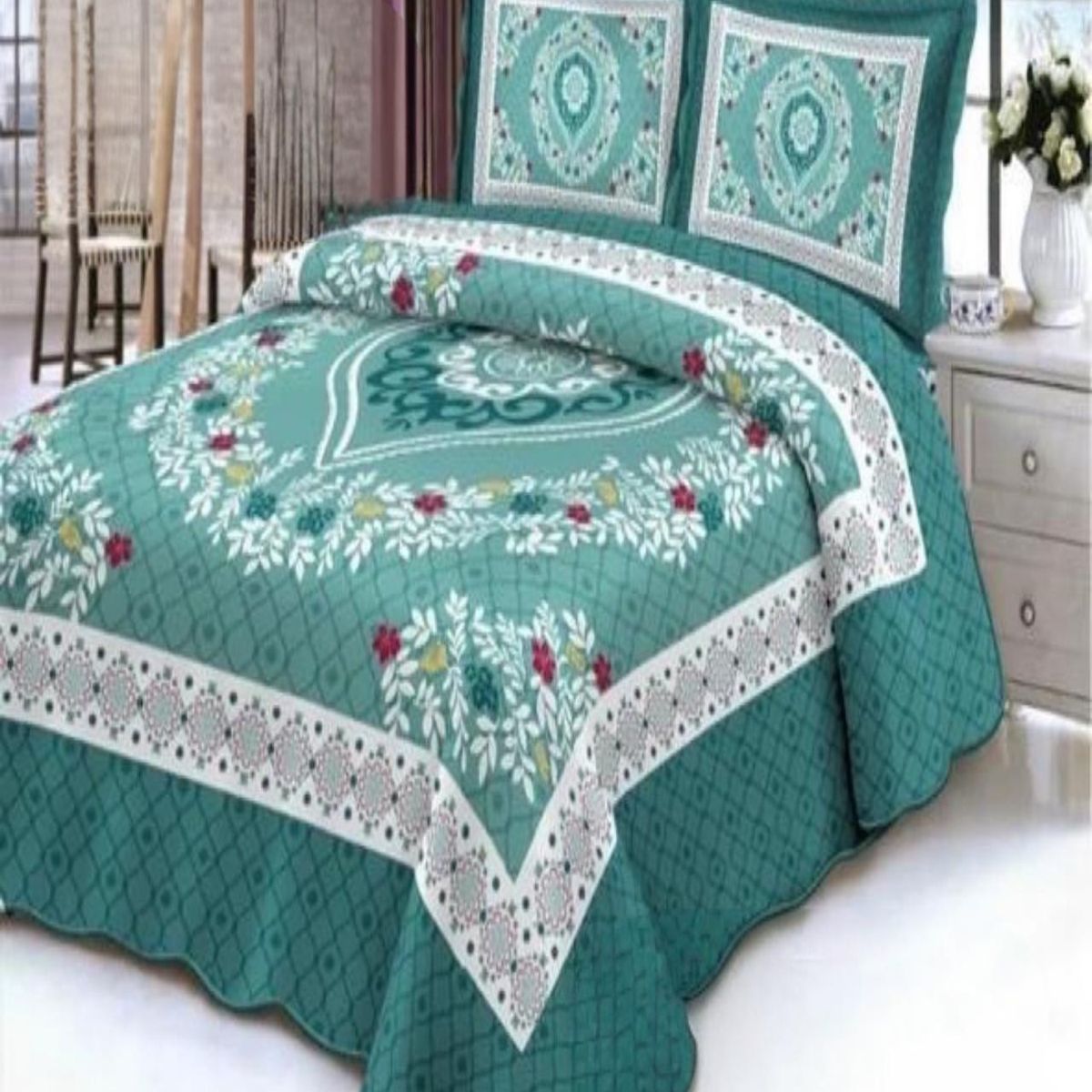 GENERICO - Cubrecama Cobertor Quilt 2 Plaza Primera Verano Q01