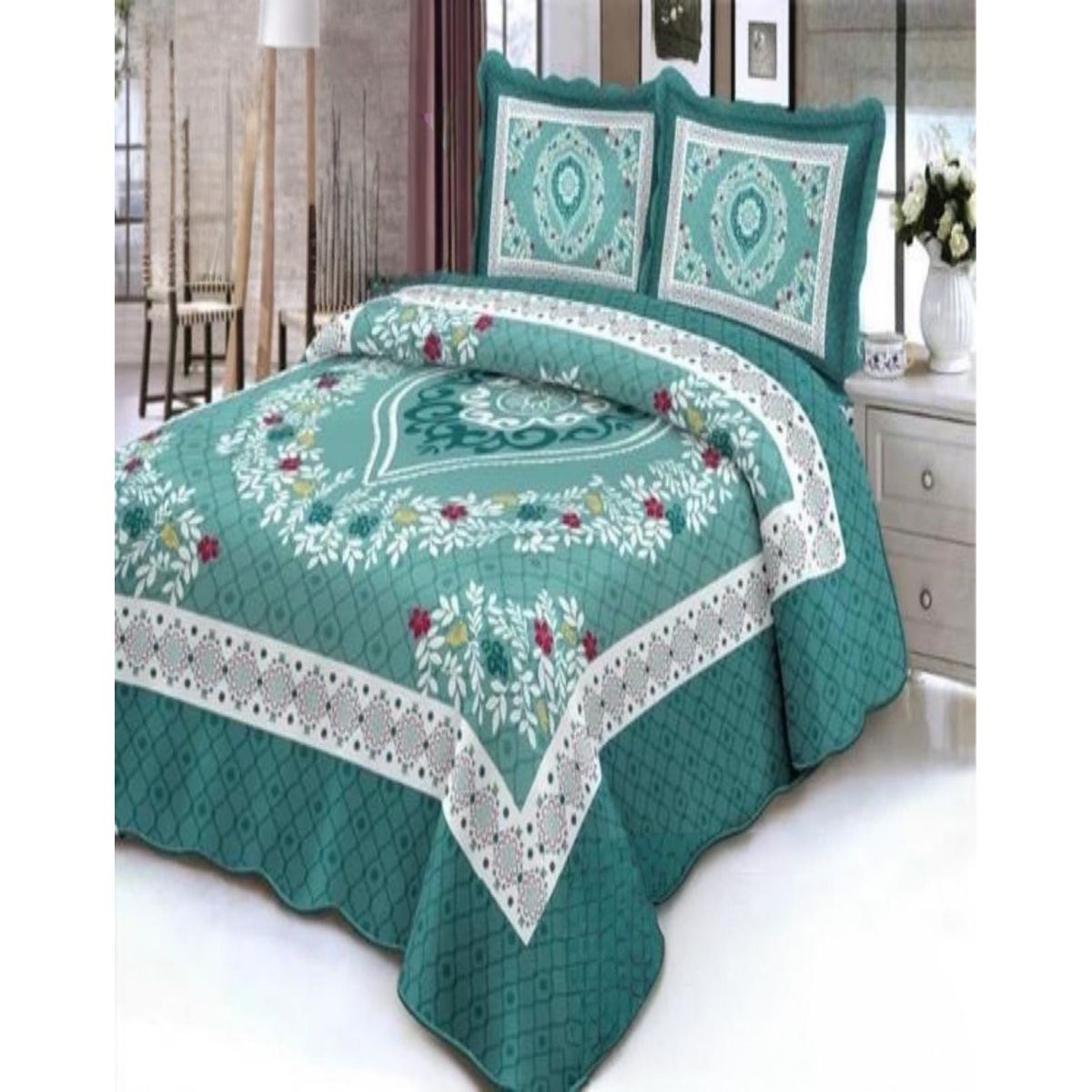 GENERICO - Cubrecama Cobertor Quilt 2 Plaza Primera Verano Q01