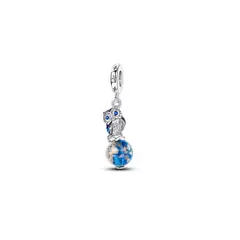 SILVER HEART - Charm Buho Sabio Brillante en Plata Fina 925