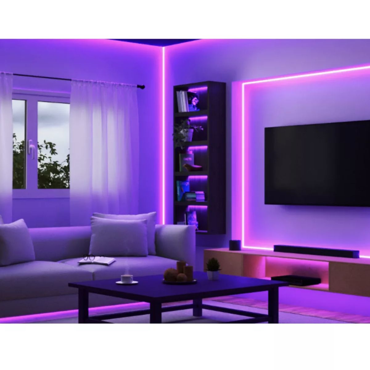 WIZ - Set Tira Lightstrip 4 Mts WiZ Multicolores Wi-Fi Alexa Google Matter