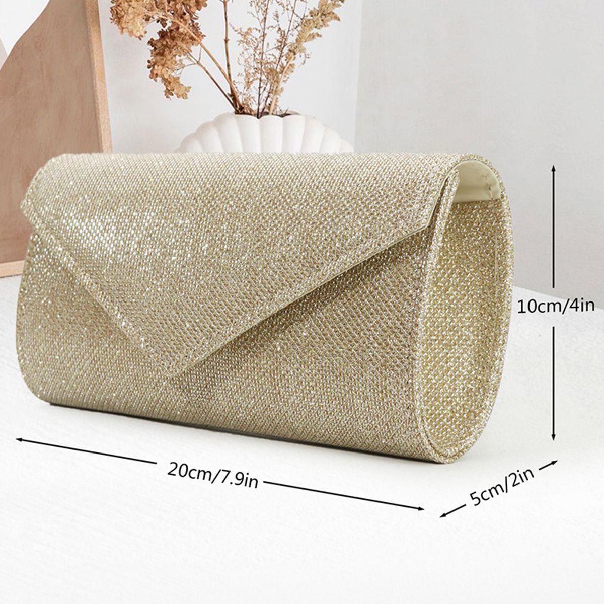 BONVERANO - Mini Bolso Cuadrado De Lentejuelas Brillantes Mujer-Plata