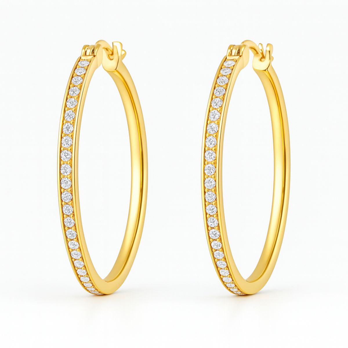 BLOOM CRYSTAL - Argollas Eternity 39 mm con cristales de Austria bañados en oro