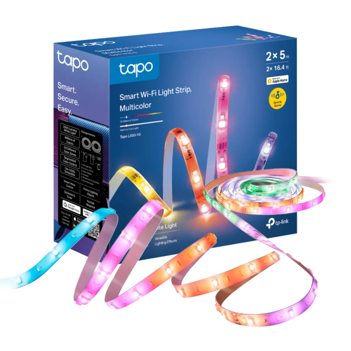 TP LINK - Set Tira Lightstrip Multicolores Gradient Tapo 10 metros Wi-Fi Alexa Homekit