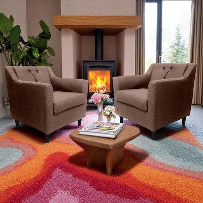 Imagen 2 del producto SET POLTRONA JADE 1CPS CHOCOLATE.