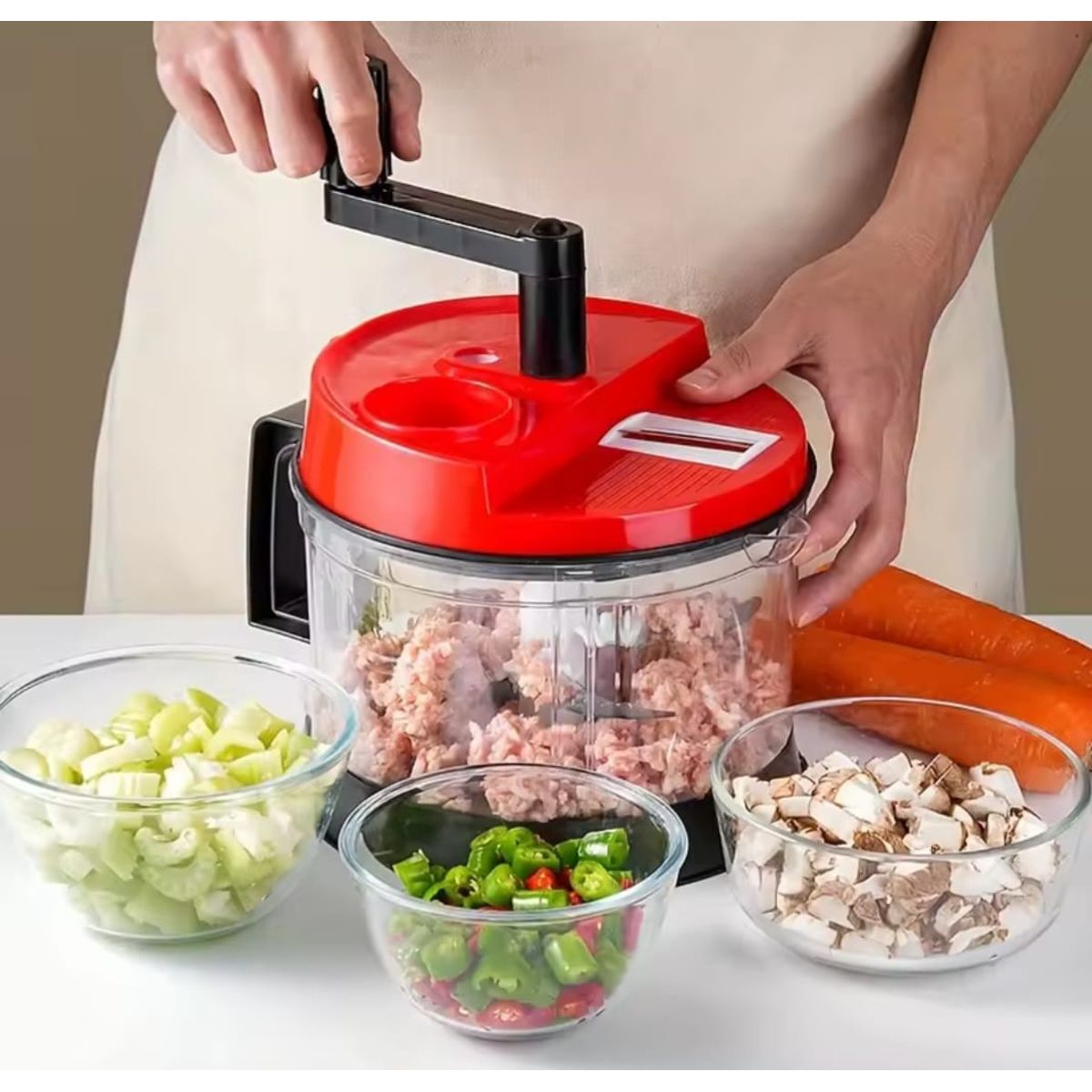 GENERICO - Procesador De Alimentos Manual Picadora De Carne Y Verduras