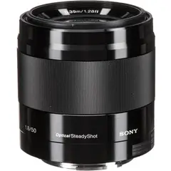 SONY - E 50mm f/1.8 OSS Lente Para NEX - Negro