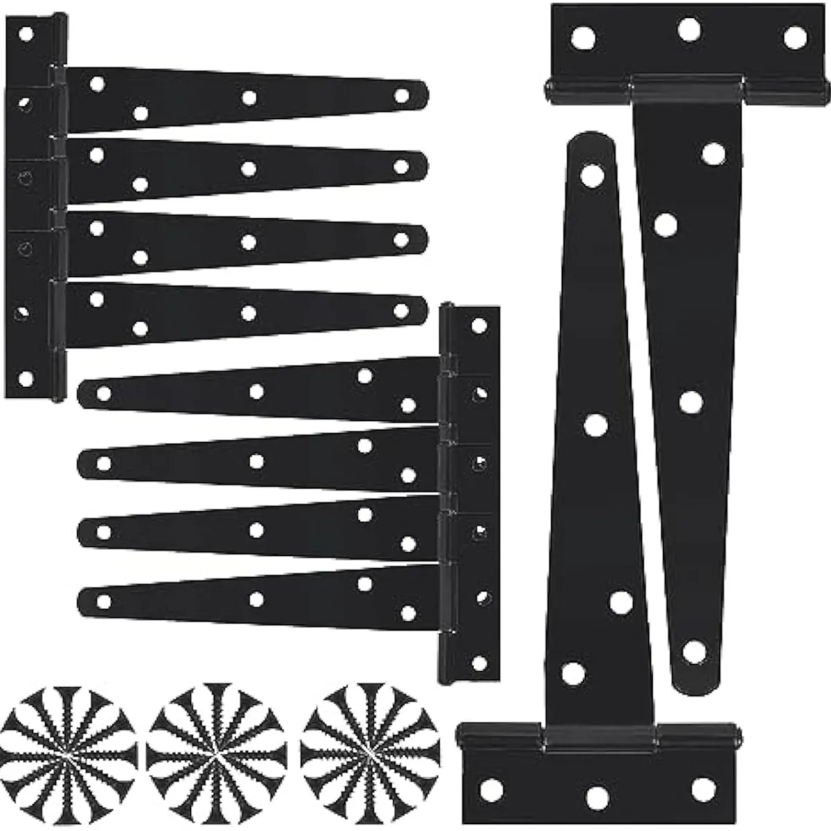 GENERICO - 10pcs Bisagras Alcayata Para Portón En T 8 Pulgadas Antióxid.