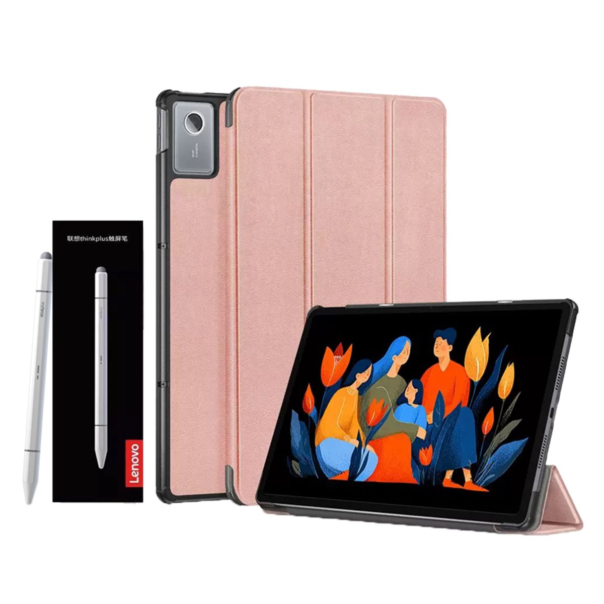 LENOVO - Tablet Lenovo Pad 2024 6GB+128GB WiFi  Gris y Lápiz + Case Dorado