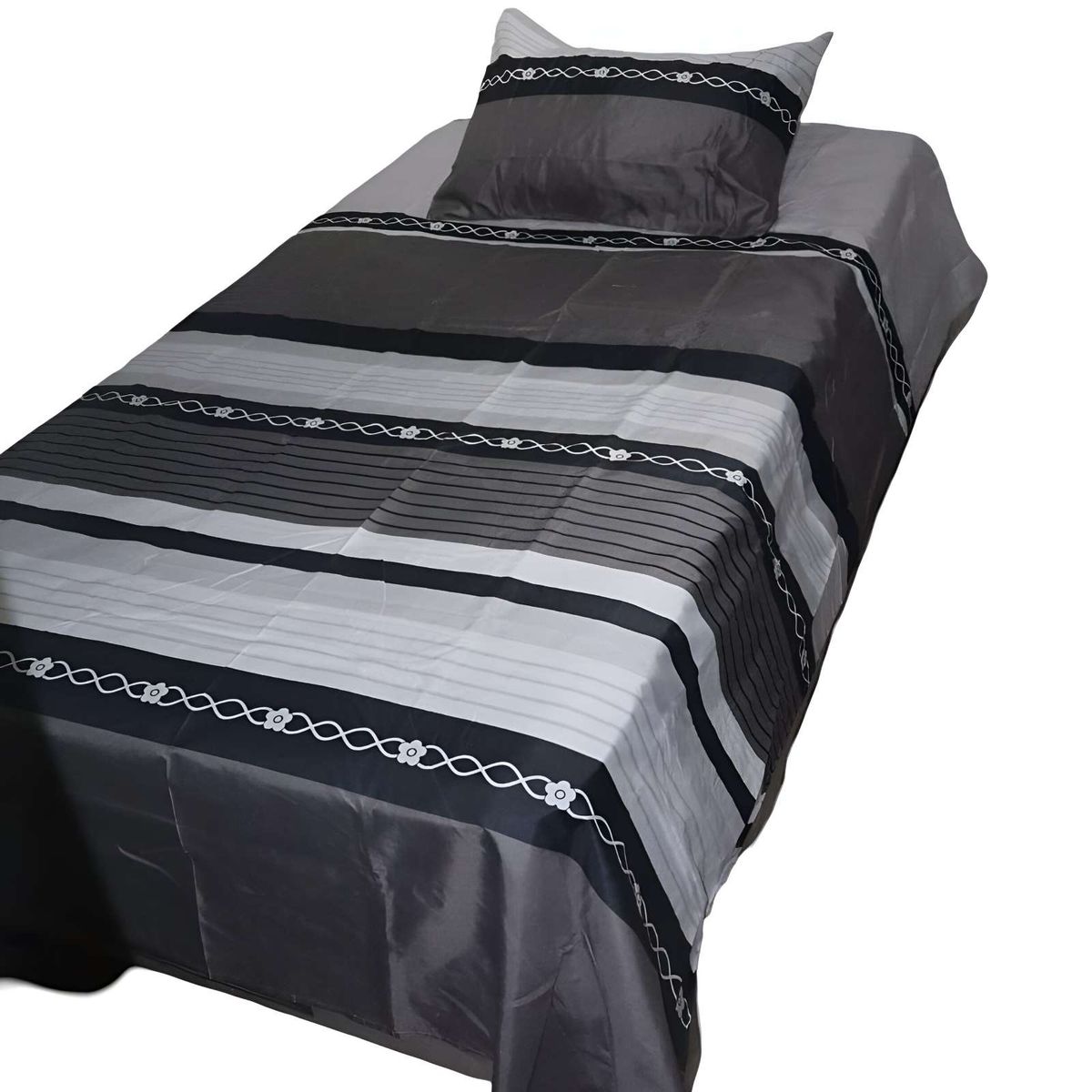 GENERICO - JUEGO DE SABANA PLAZA Y MEDIA RAYAS