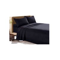 JUEGO COMPLETO DE SABANAS KING NEGRO